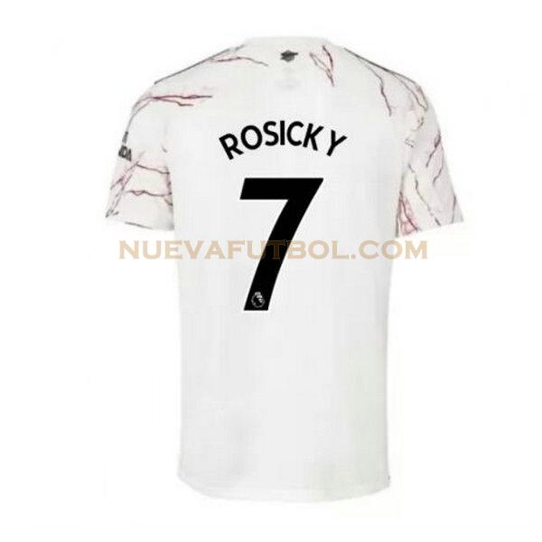 segunda camiseta rosicky 7 arsenal 2020-2021 hombre