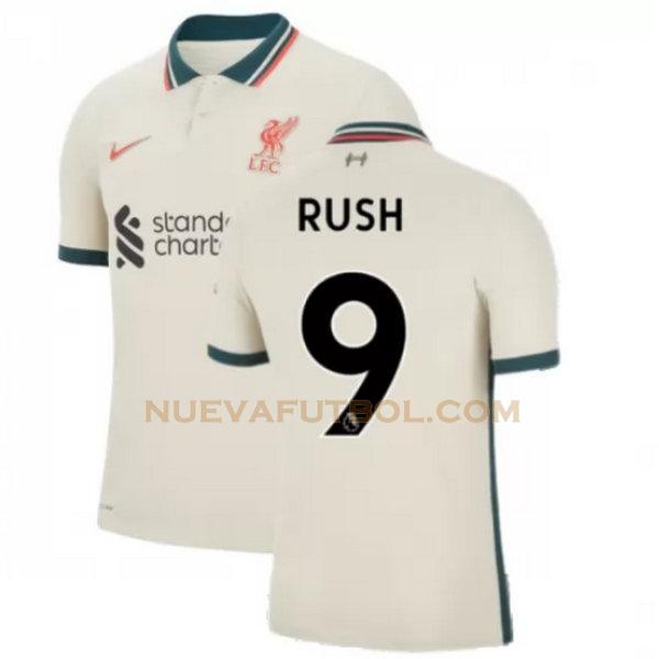 segunda camiseta rush 9 liverpool 2021 2022 amarillo hombre