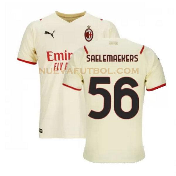 segunda camiseta saelemaekers 56 ac milan 2021 2022 blanco hombre