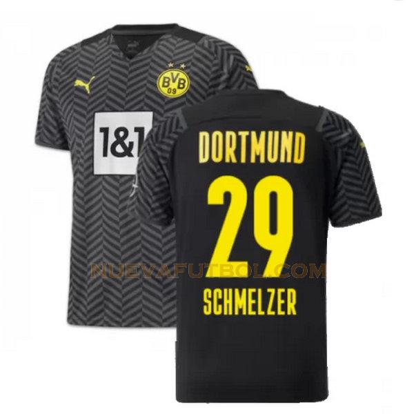 segunda camiseta schmelzer 29 borussia dortmund 2021 2022 negro hombre