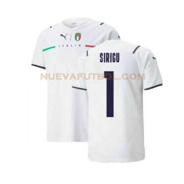 segunda camiseta sirigu 1 italia 2021 2022 blanco hombre