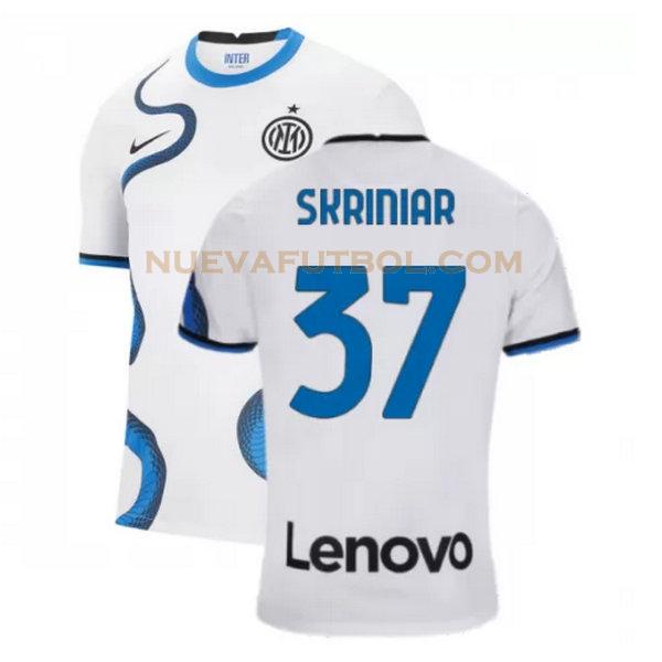 segunda camiseta skriniar 37 inter milan 2021 2022 blanco hombre