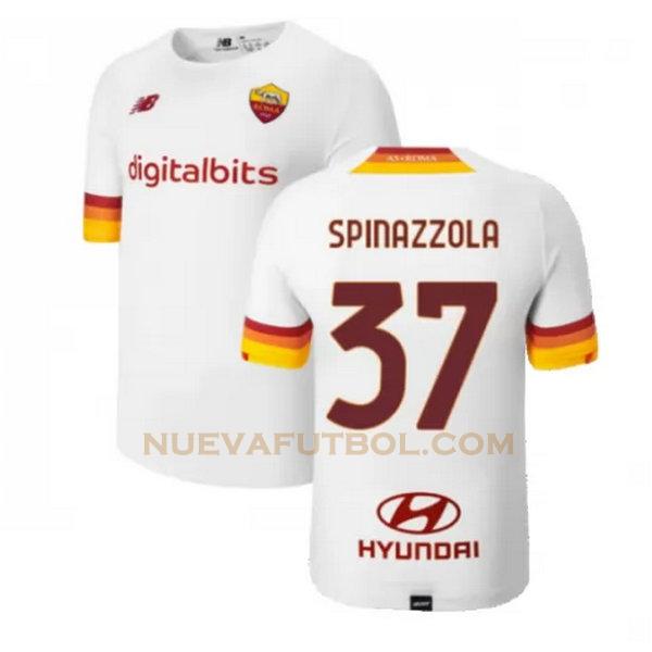 segunda camiseta spinazzola 37 as roma 2021 2022 blanco hombre