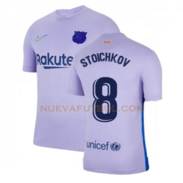 segunda camiseta stoichkov 8.jpg barcelona 2021 2022 amarillo hombre