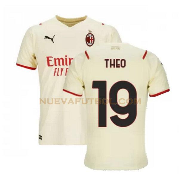 segunda camiseta theo 19 ac milan 2021 2022 blanco hombre