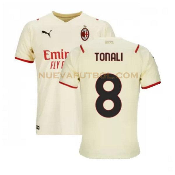 segunda camiseta tonali 8 ac milan 2021 2022 blanco hombre