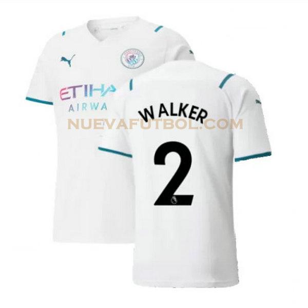 segunda camiseta walker 2 manchester city 2021 2022 blanco hombre