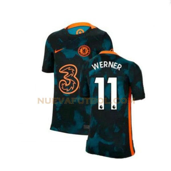 segunda camiseta werner 11 chelsea 2021 2022 verde hombre