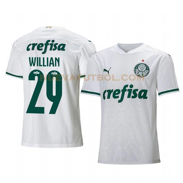 segunda camiseta willian 29 palmeiras 2020-2021 hombre