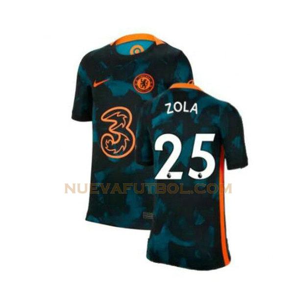 segunda camiseta zola 25 chelsea 2021 2022 verde hombre