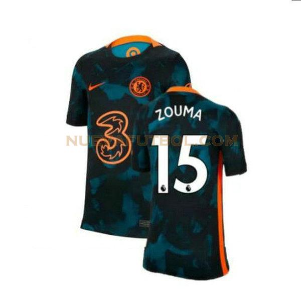 segunda camiseta zouma 15 chelsea 2021 2022 verde hombre