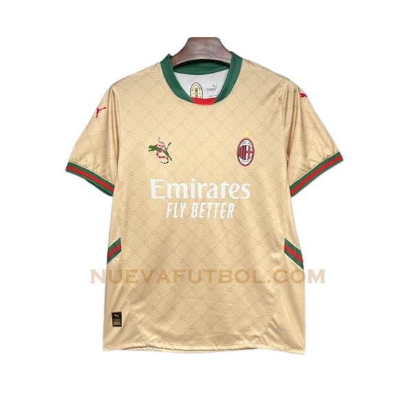 tailandia co branded camiseta ac milan 2024 2025 amarillo hombre