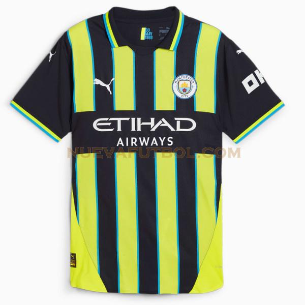 tailandia segunda camiseta manchester city 2024 2025 verde negro hombre