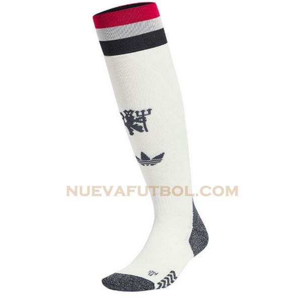 tercera calcetines manchester united 2024 2025 blanco hombre