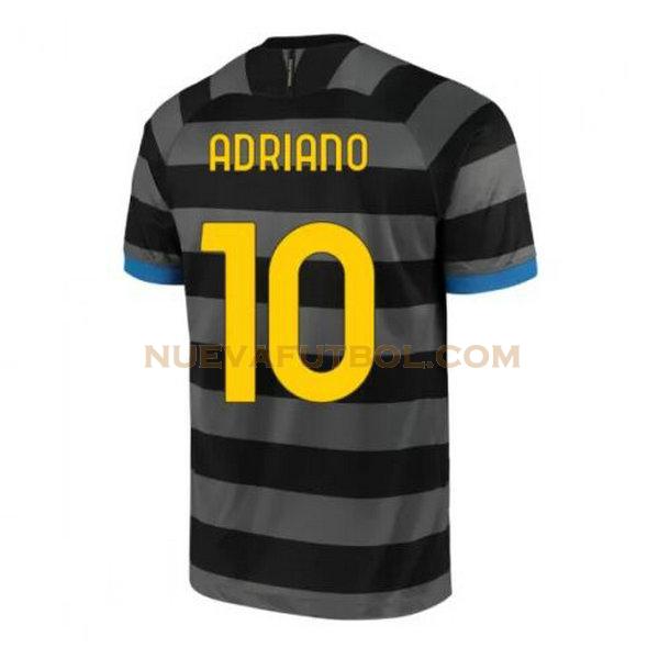 tercera camiseta adriano 10 inter milan 2020-2021 gris hombre