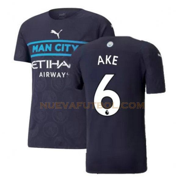 tercera camiseta ake 6 manchester city 2021 2022 negro hombre