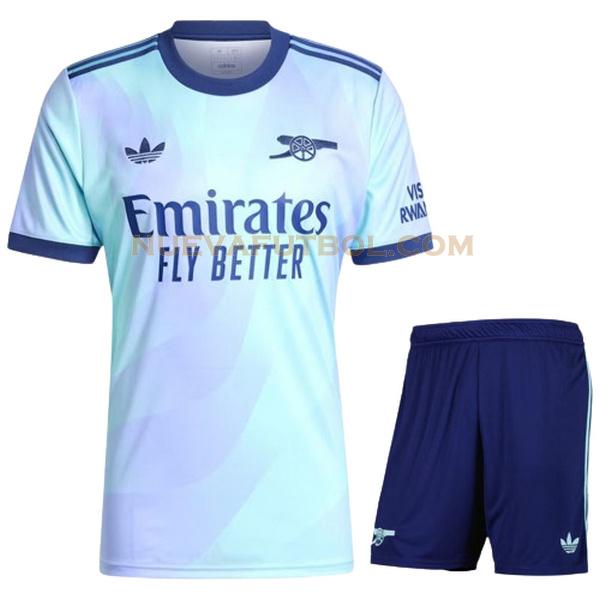 tercera camiseta arsenal 2024 2025 azul verde niño