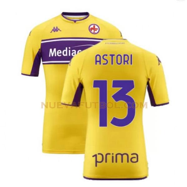 tercera camiseta astori 13 fiorentina 2021 2022 amarillo hombre