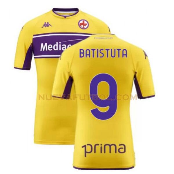 tercera camiseta batistuta 9 fiorentina 2021 2022 amarillo hombre