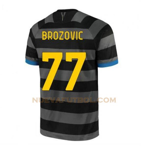 tercera camiseta brozovic 77 inter milan 2020-2021 gris hombre