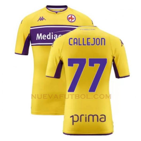 tercera camiseta callejon 77 fiorentina 2021 2022 amarillo hombre