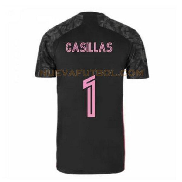 tercera camiseta casillas 1 real madrid 2020-2021 negro hombre