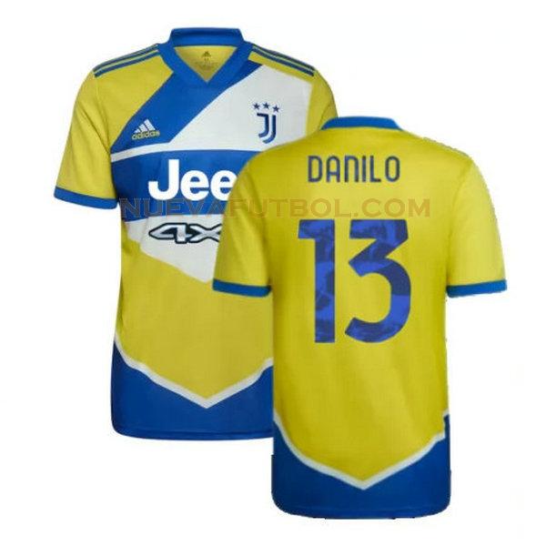 tercera camiseta danilo 13 juventus 2021 2022 amarillo azul hombre