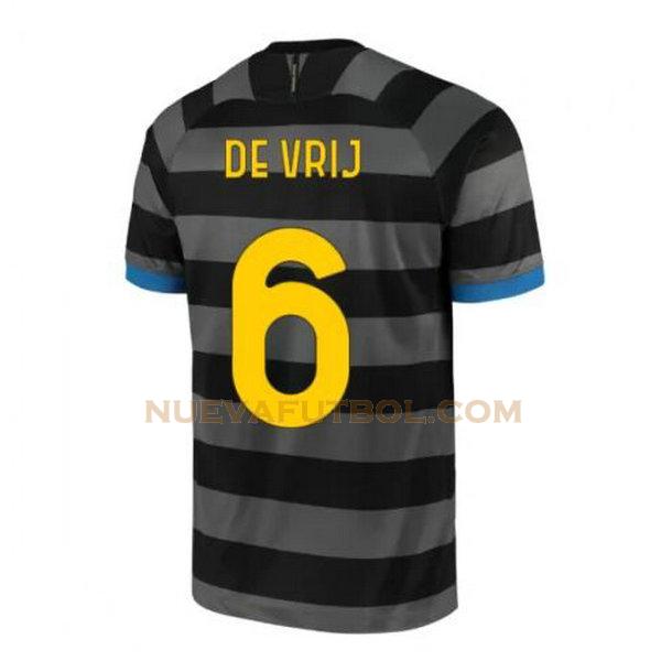 tercera camiseta de vrij 6 inter milan 2020-2021 gris hombre