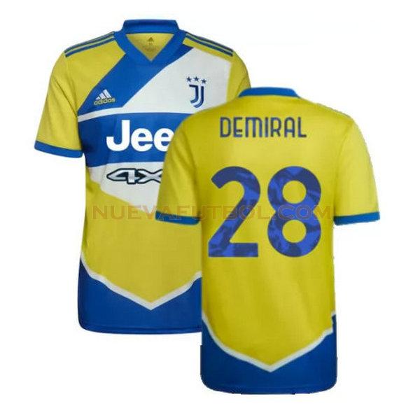 tercera camiseta demiral 28 juventus 2021 2022 amarillo azul hombre