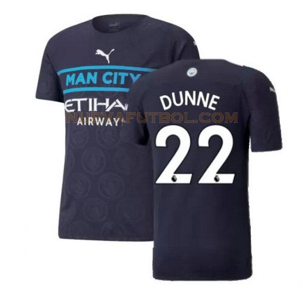 tercera camiseta dunne 22 manchester city 2021 2022 negro hombre