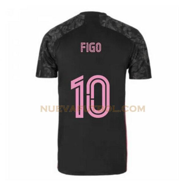 tercera camiseta figo 10 real madrid 2020-2021 negro hombre