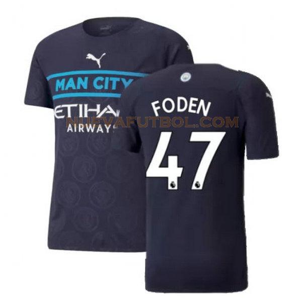 tercera camiseta foden 47 manchester city 2021 2022 negro hombre