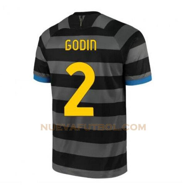 tercera camiseta godin 2 inter milan 2020-2021 gris hombre