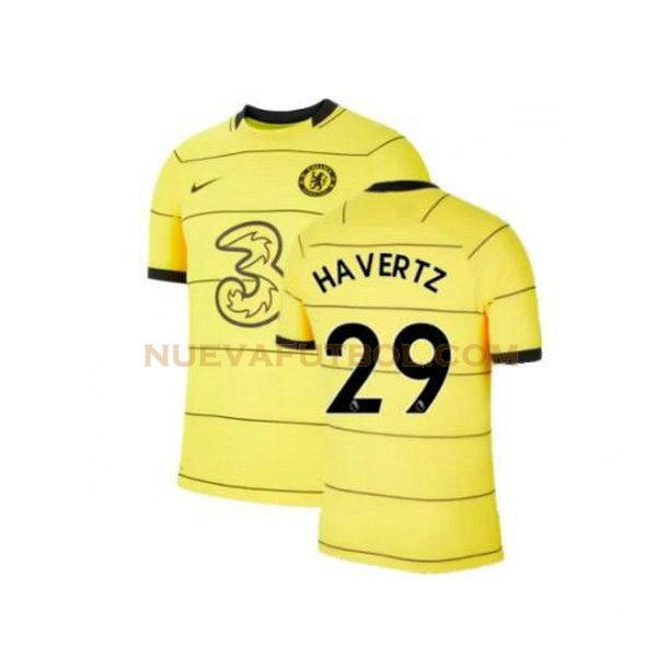 tercera camiseta havertz 29 chelsea 2021 2022 amarillo hombre