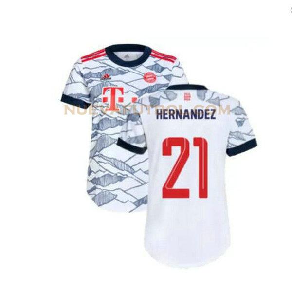 tercera camiseta hernandez 21 bayern de múnich 2021 2022 gris hombre