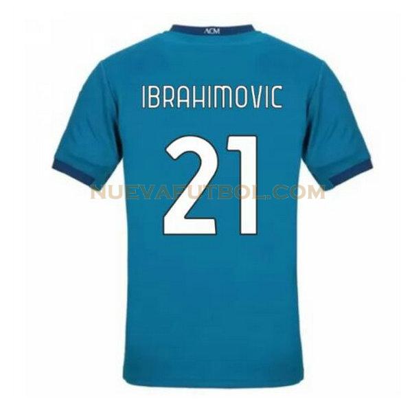 tercera camiseta ibrahimovic 21 ac milan 2020-2021 hombre