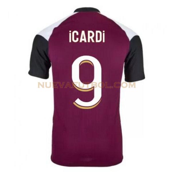 tercera camiseta icardi 9 paris saint germain 2020-2021 púrpura hombre