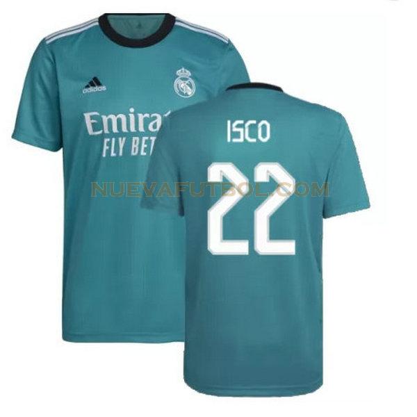 tercera camiseta isco 22 real madrid 2021 2022 verde hombre