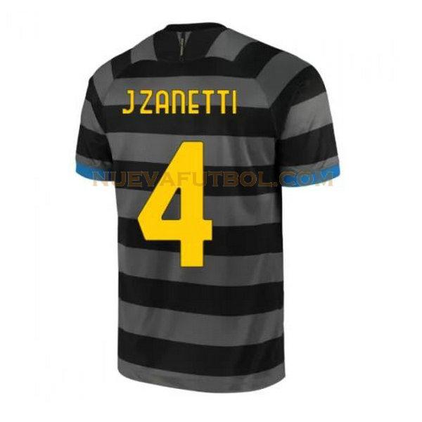 tercera camiseta j.zanetti 4 inter milan 2020-2021 gris hombre