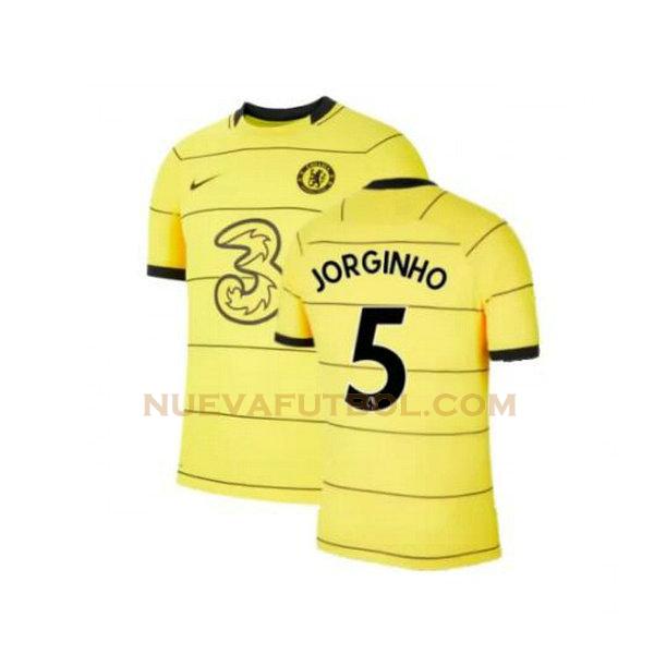 tercera camiseta jorginho 5 chelsea 2021 2022 amarillo hombre