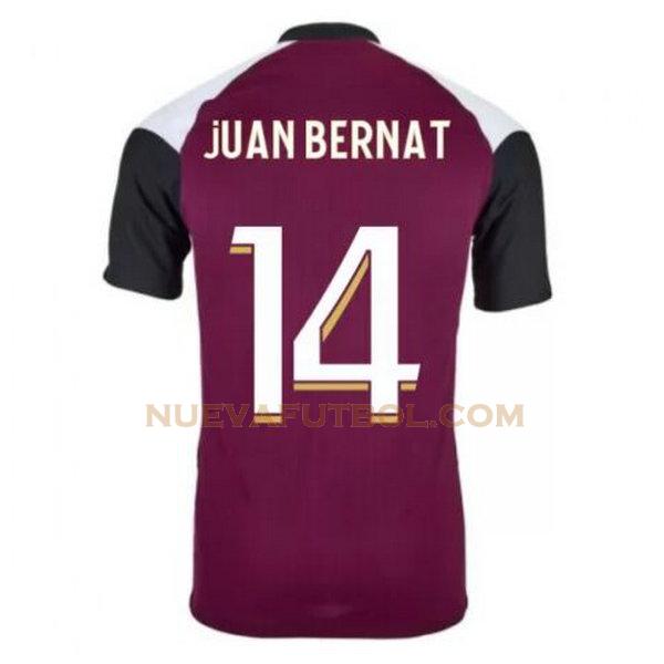 tercera camiseta juan bernat 14 paris saint germain 2020-2021 púrpura hombre