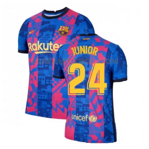 tercera camiseta junior 24 barcelona 2021 2022 azul rojo hombre