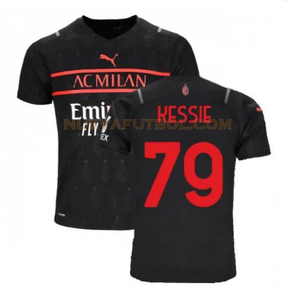 tercera camiseta kessie 79 ac milan 2021 2022 negro hombre