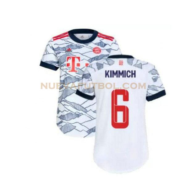 tercera camiseta kimmich 6 bayern de múnich 2021 2022 gris hombre