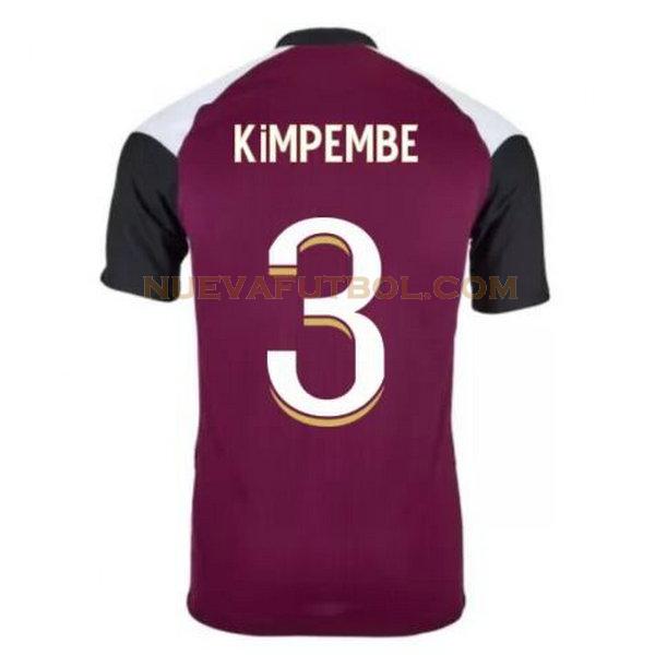 tercera camiseta kimpembe 3 paris saint germain 2020-2021 púrpura hombre