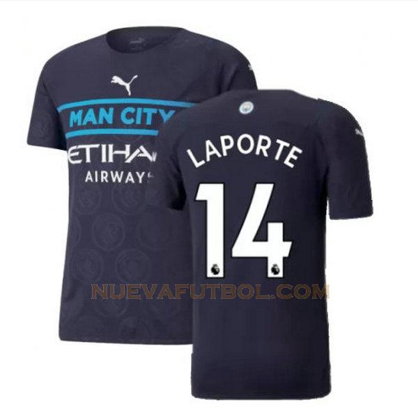 tercera camiseta laporte 14 manchester city 2021 2022 negro hombre