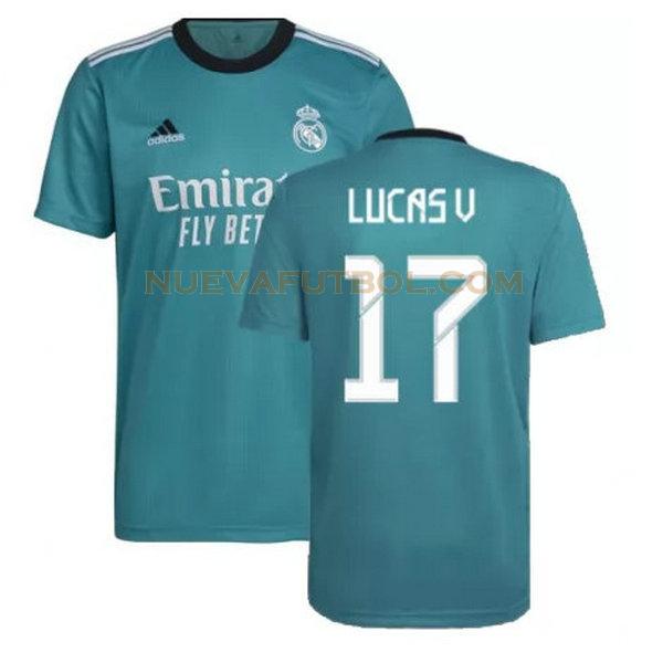 tercera camiseta lucas v 17 real madrid 2021 2022 verde hombre