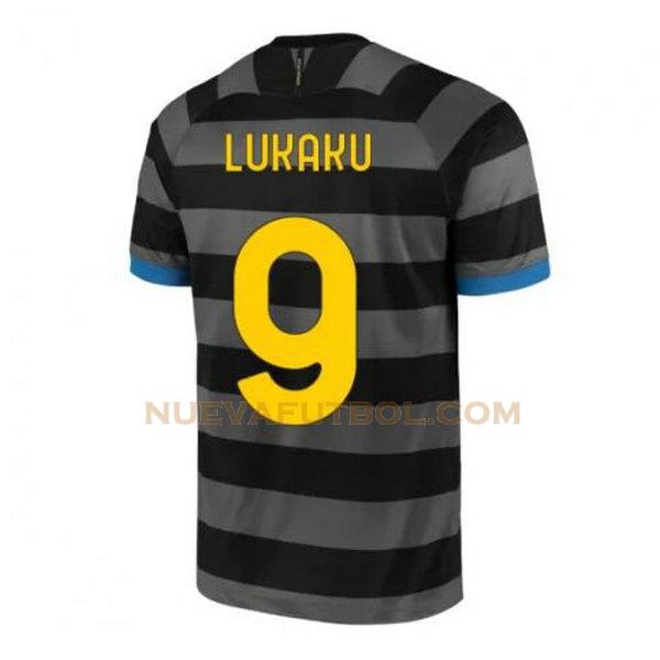 tercera camiseta lukaku 9 inter milan 2020-2021 gris hombre