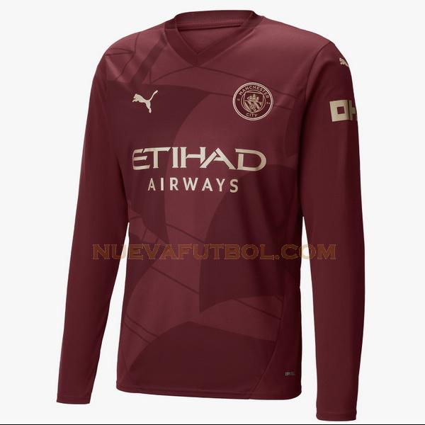 tercera camiseta manchester city ml 2024 2025 rojo hombre