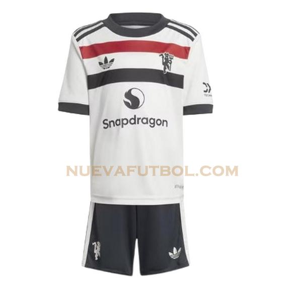 tercera camiseta manchester united 2024 2025 blanco niño